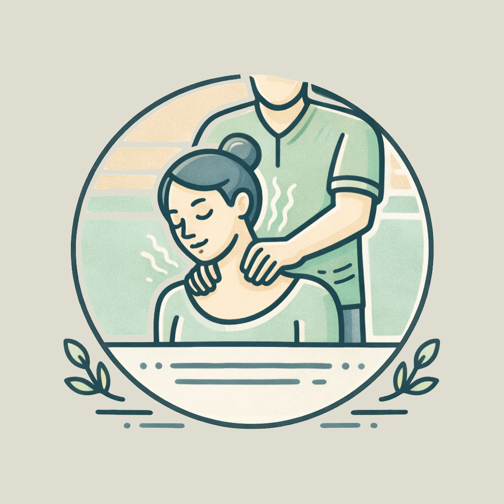 Nackenmassage - fokussiert auf Schulter- und Nackenbereich
